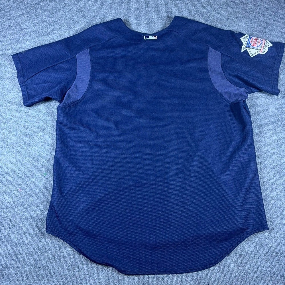 Majestic Authentic Chicago Cubs Jersey Mens XL Navy Blue MLB Baseball - Picture 4 of 14